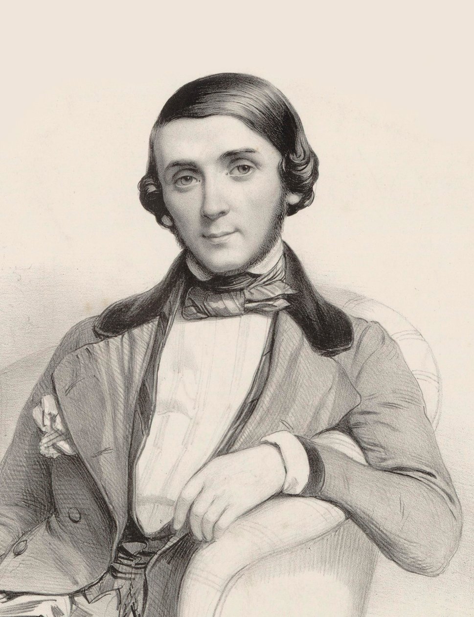 Portræt af pianisten og komponisten Jean-Henri Ravina 1818-1906, ca 1845. af Marie Alexandre Menut Alophe