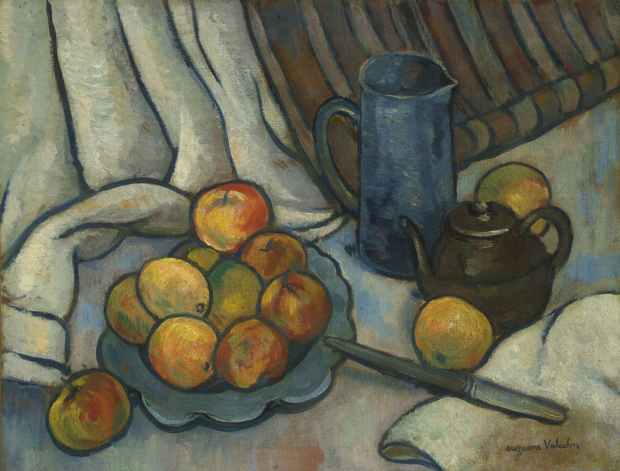 Æbler, tekande og kande, ca 1919 af Marie Clementine (Suzanne) Valadon