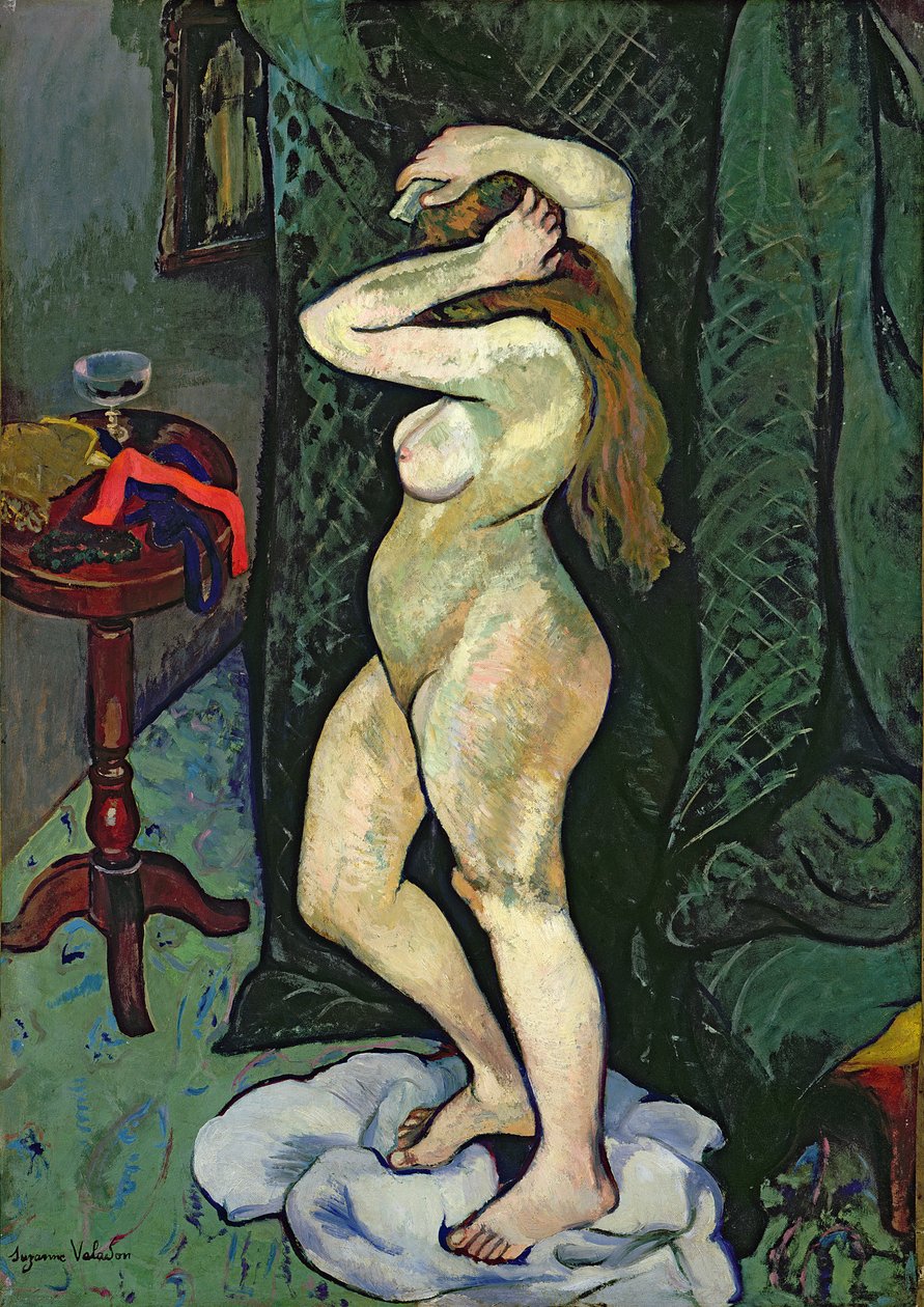Nøgen, der ordner sit hår af Marie Clementine (Suzanne) Valadon