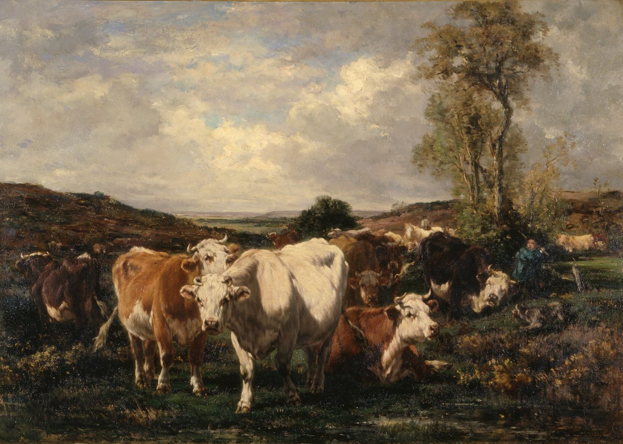Herd (olie på lærred) af Marie Dieterle