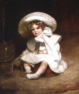 Portræt af Muriel, datter af Sir Charles Swinfen Eady af Marie Elizabeth Seymour Lucas