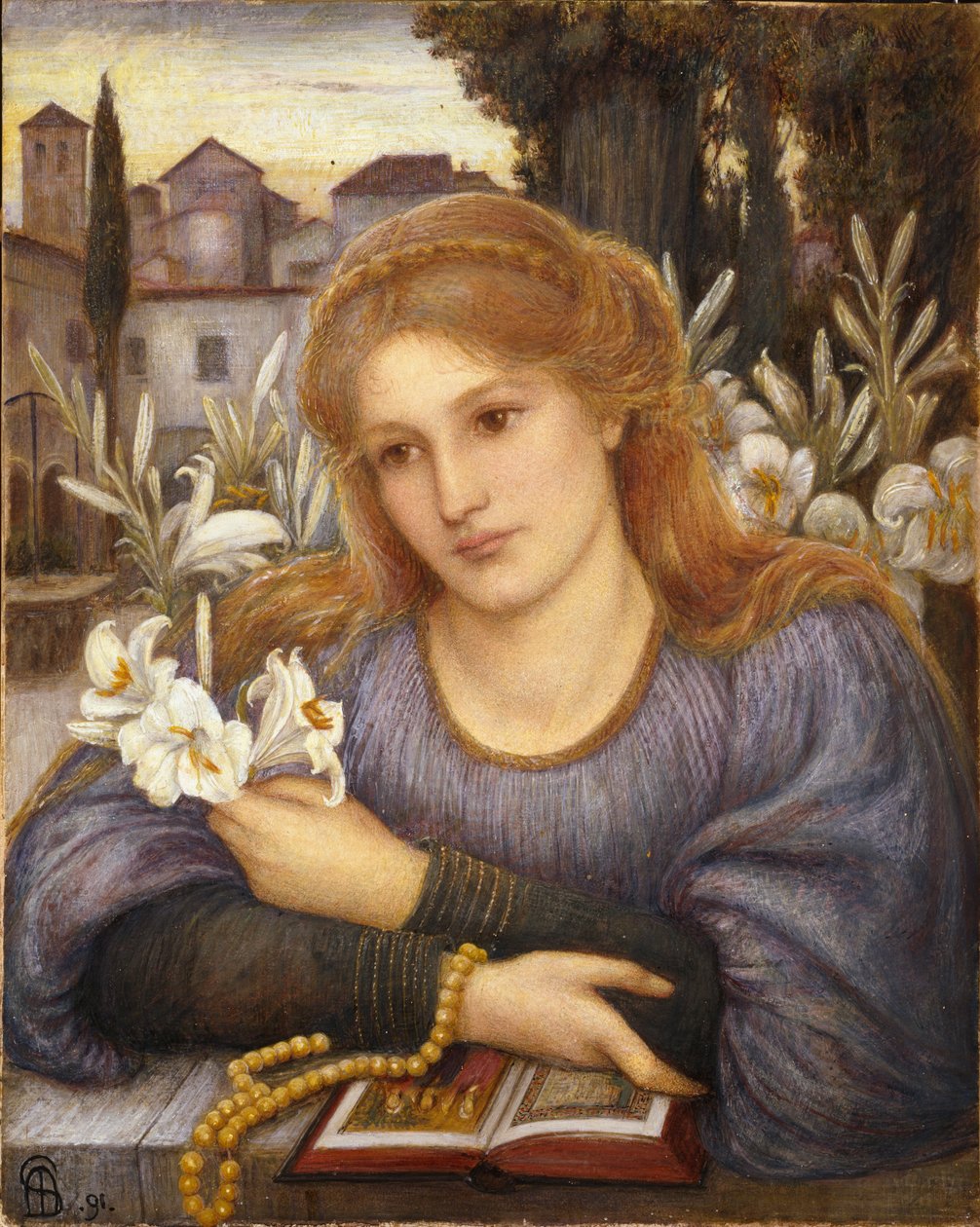 Klosterliljer, 1891 af Marie Euphrosyne Spartali