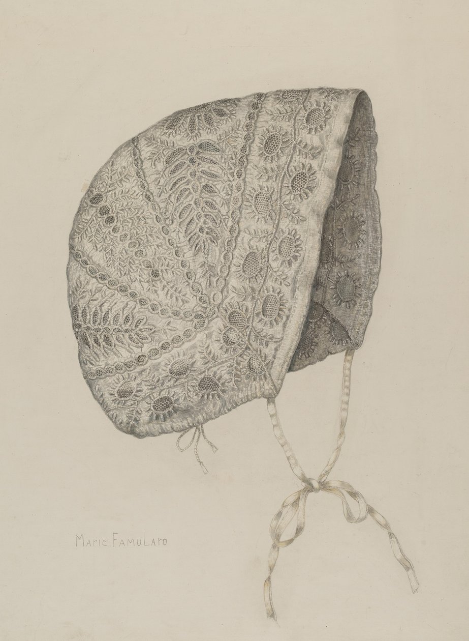 spædbørns kasket, ca. 1938. af Marie Famularo