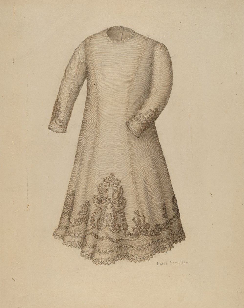 Spædbarnskjole, ca. 1938. af Marie Famularo