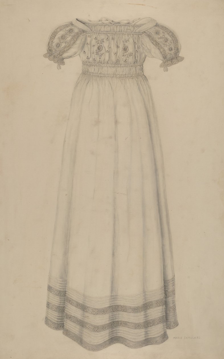 Spædbarnskjole, ca. 1938. af Marie Famularo