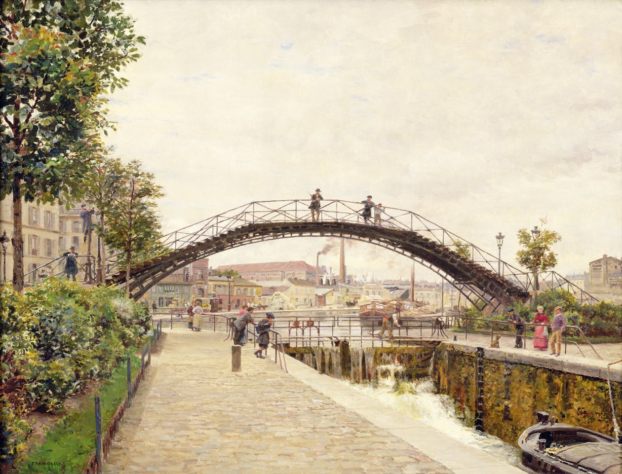 Saint-Martin-kanalen af Marie Francois Firmin Girard
