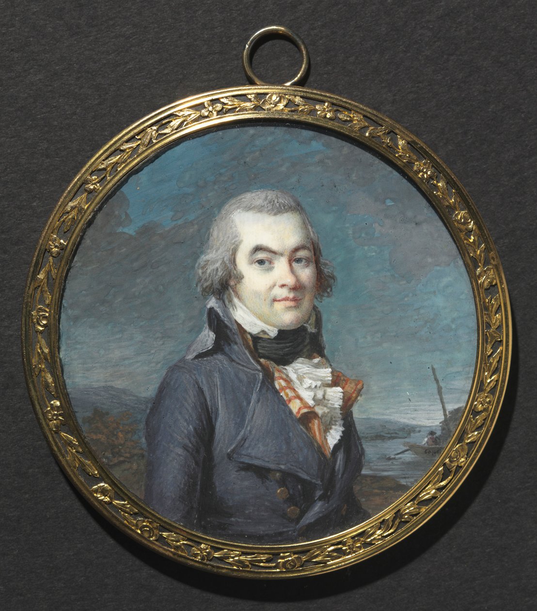 Portræt af en mand i et landskab, ca. 1795. af Marie Gabrielle Capet