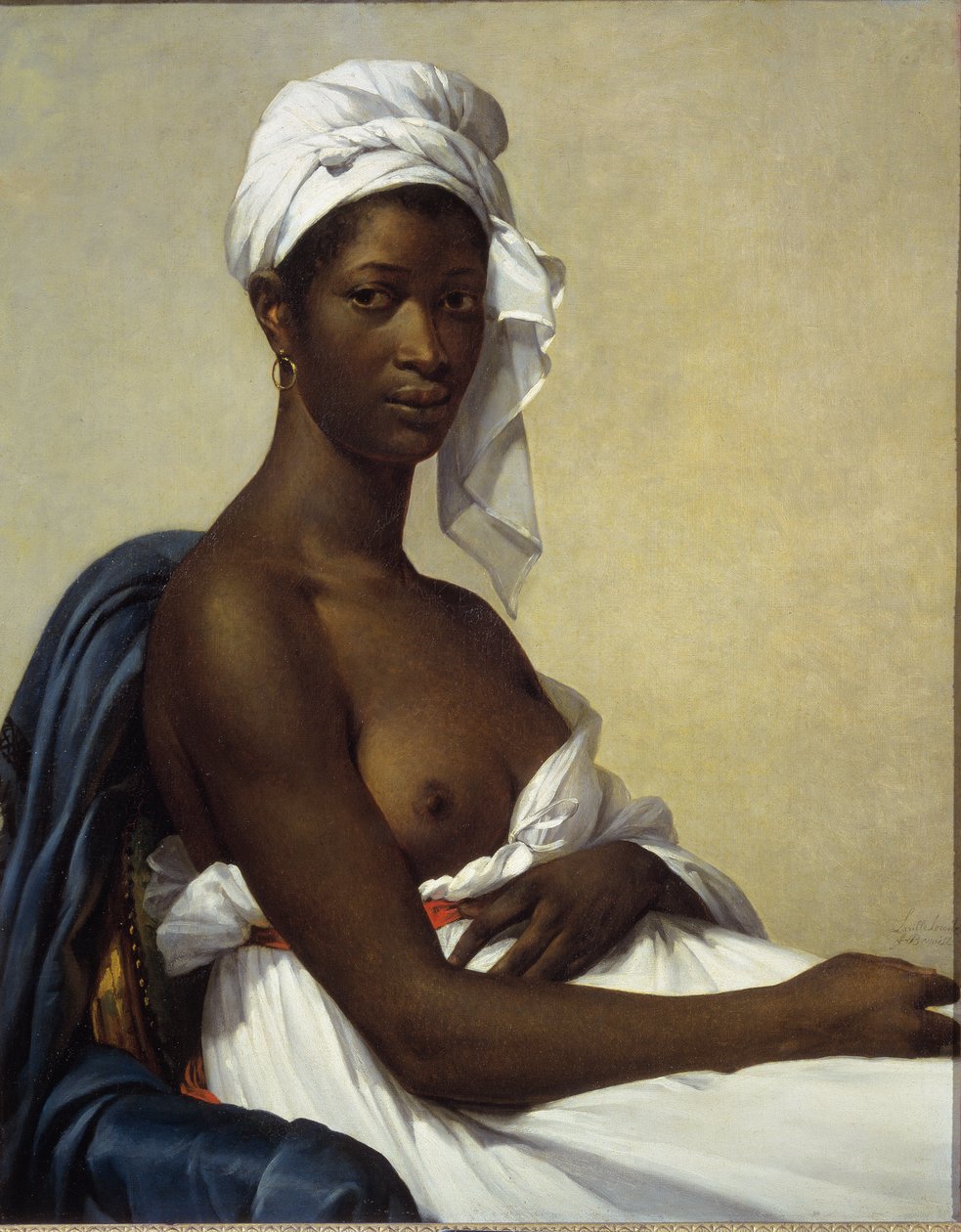 Portræt af en neger - olie på lærred af Marie Guilhelmine Benoist