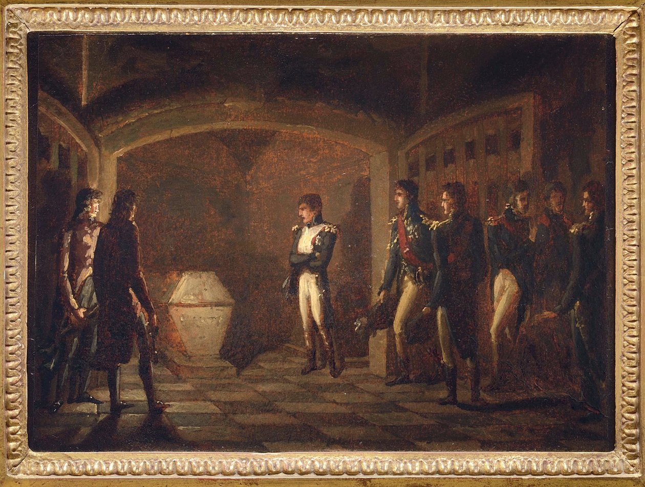 Napoleon før Frederik den Stores grav, af Ponce-Camus, Marie Nicola af Marie Nicolas Ponce Camus