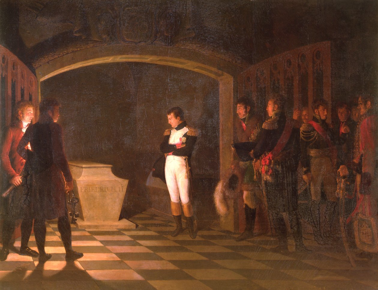 Napoleon mediterer foran Frederik II af Preussens grav, Potsdam, 25. oktober 1806 af Marie Nicolas Ponce Camus