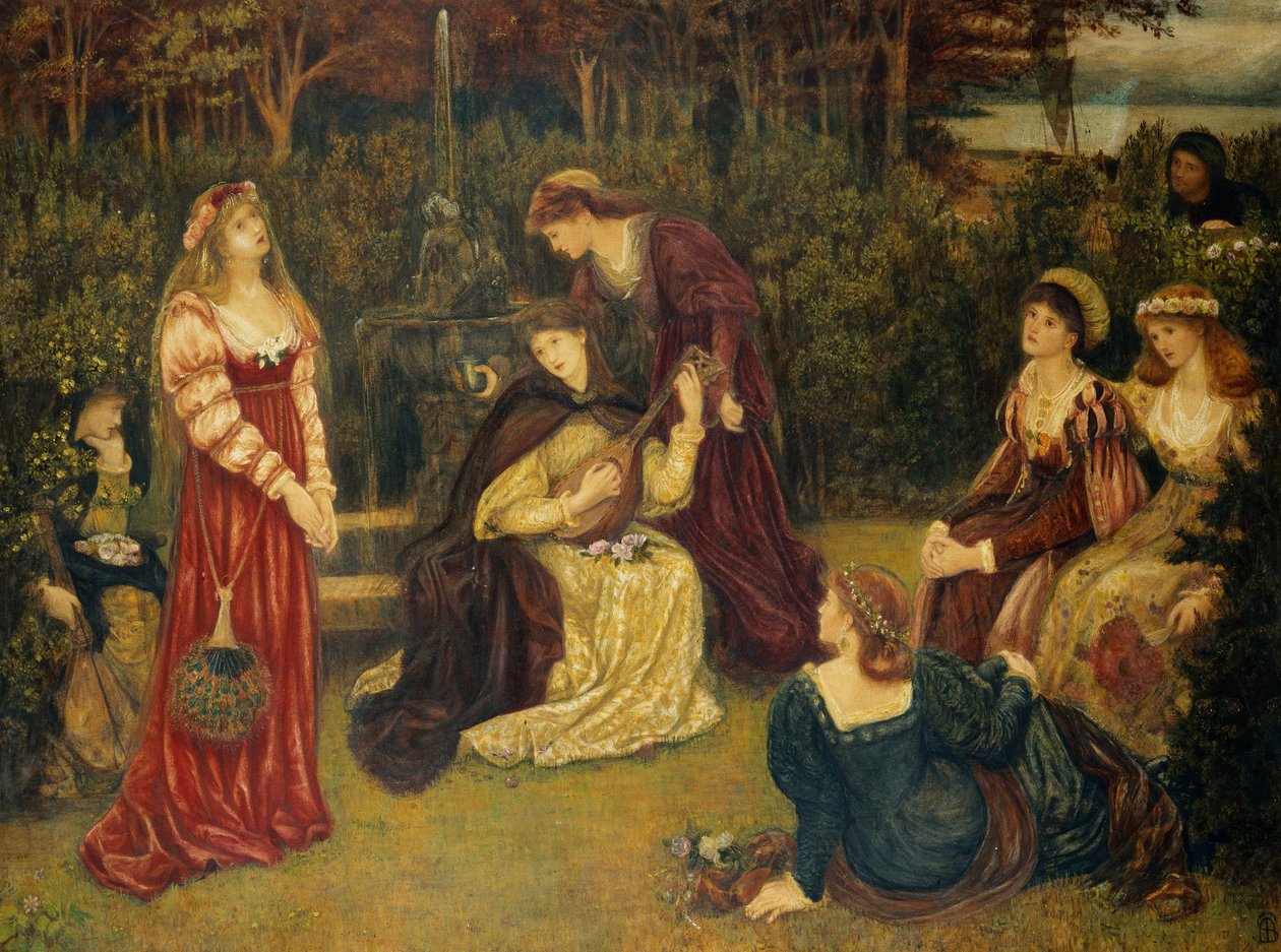 Fiammetta synger af Marie Spartali Stillman