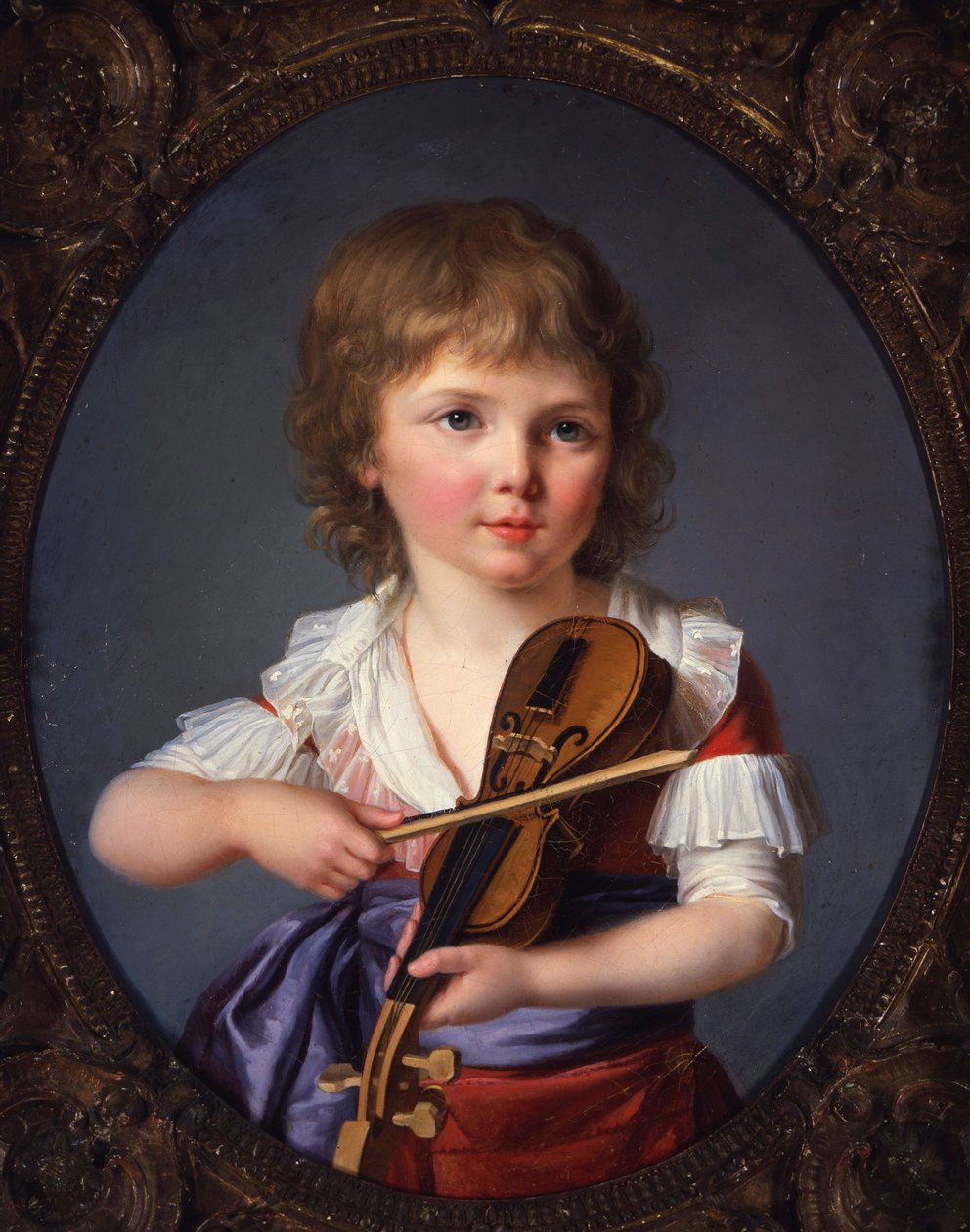 Mester Henri Gabiou spiller violin af Marie Victoire Lemoine