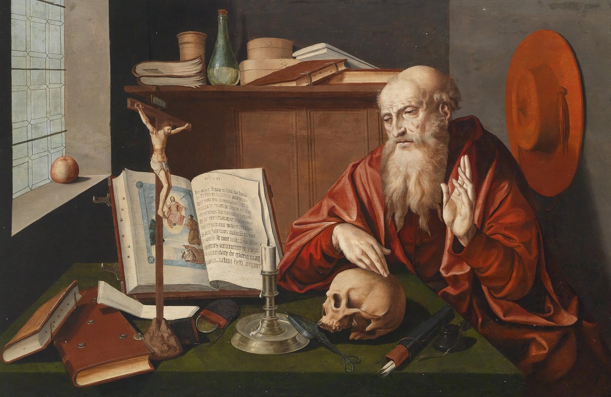 St. Jerome i sit studie af Marinus van Roejmerswaelen