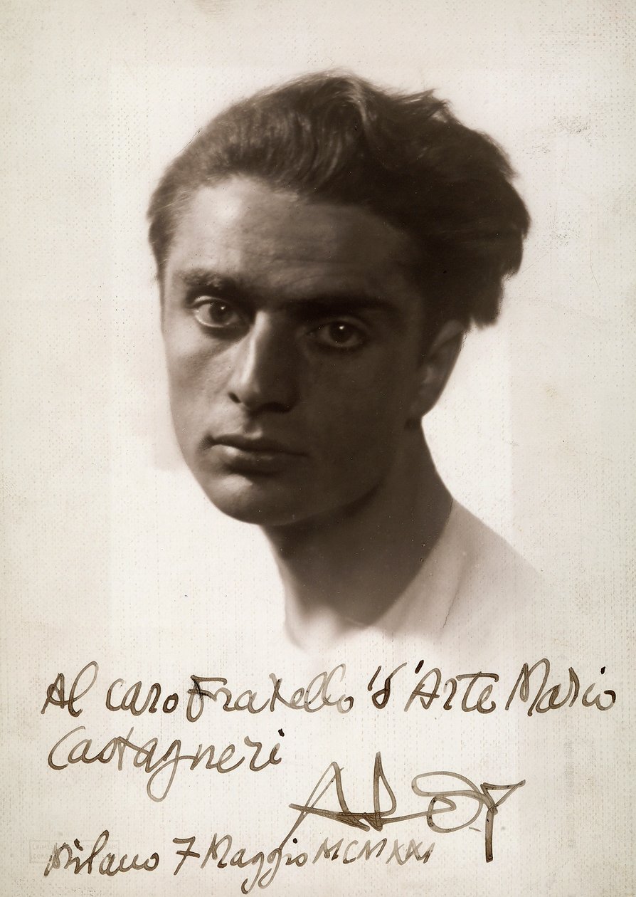 Portræt af maleren Roberto Aloy, 07/06/1921 (s/h foto) af Mario Castagneri
