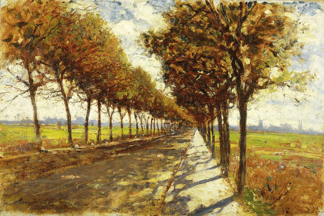 Allé med træer i Bremen, 1912 af Mario de Maria