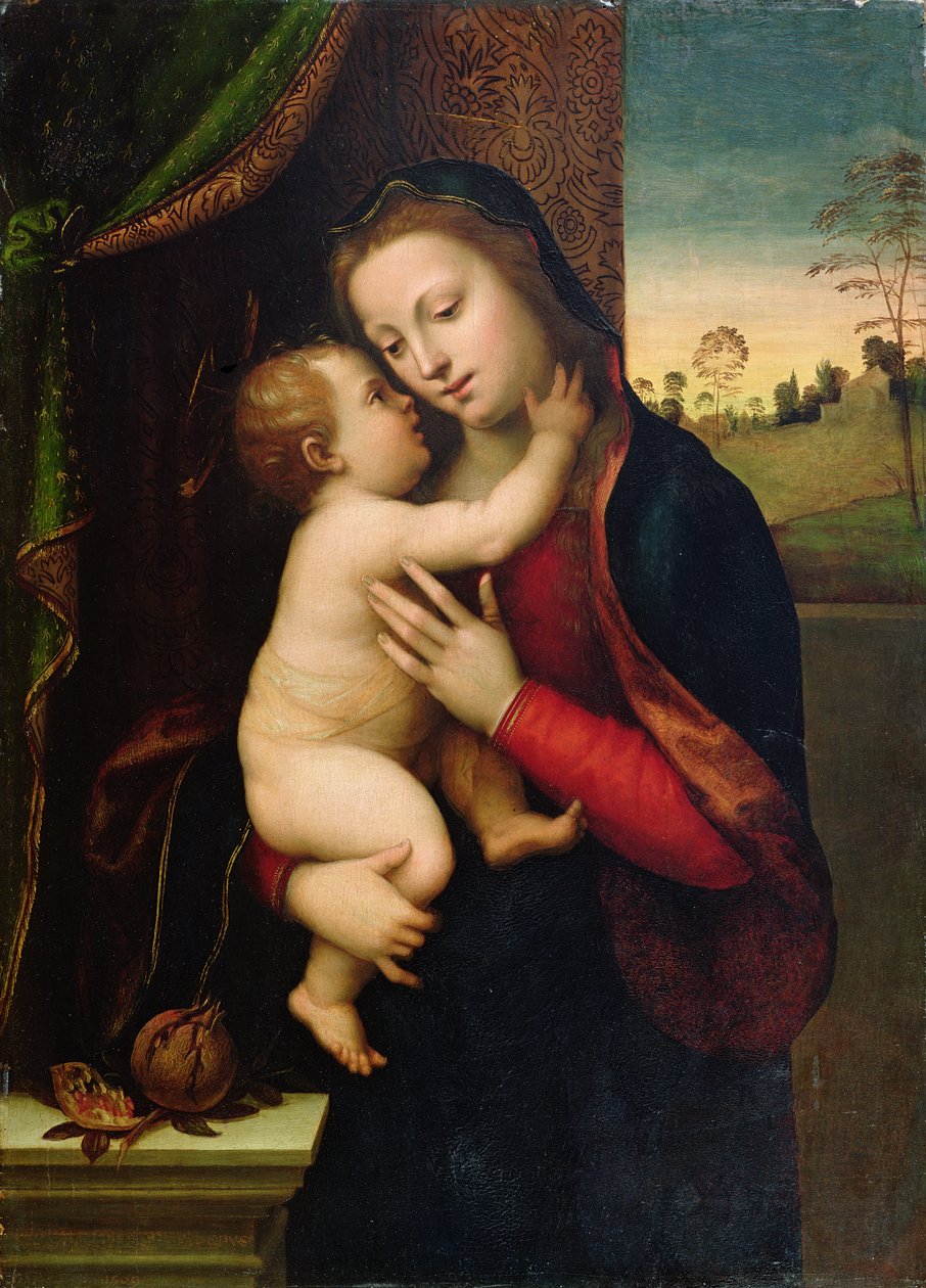 Madonna og barn, af Mariotto Albertinelli