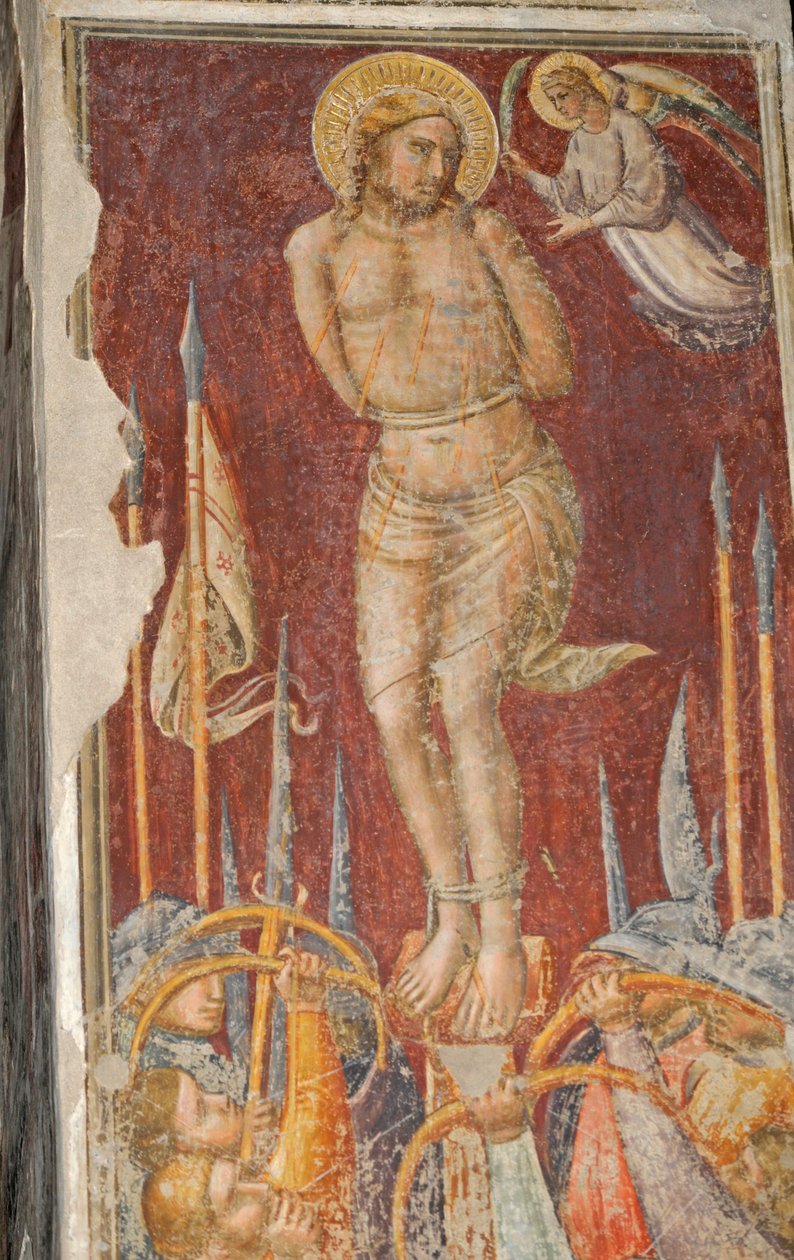 St. Sebastian, fresko af Mariotto di Nardo, Santa Maria Maggiore-kirken, Firenze (UNESCOs verdensarvsliste af Mariotto di Nardo