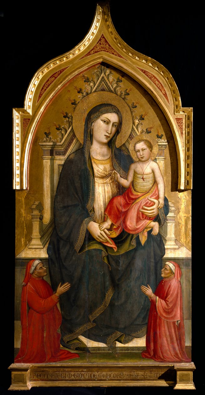 Jomfru med barn Maleri af Mariotto di Nardo (1394-1424) 1404 ca. Søn 167,2x92,2 cm Assisi Museum of the Treasury of the Basilica of San Francesco. Perkins College af Mariotto di Nardo