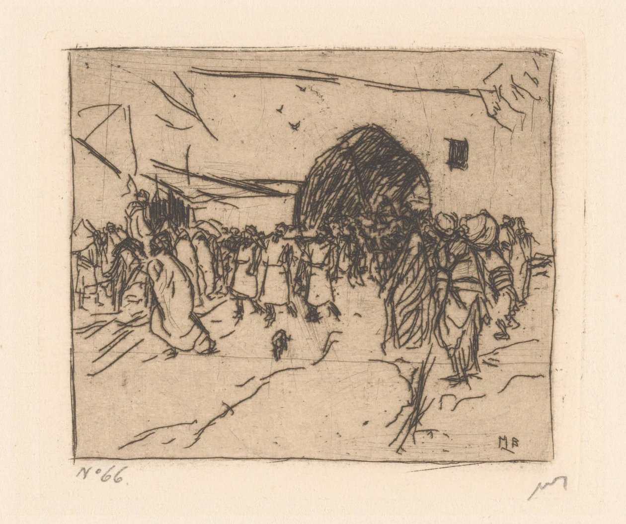 Port i Konstantinopel af Marius Bauer (signed by artist)