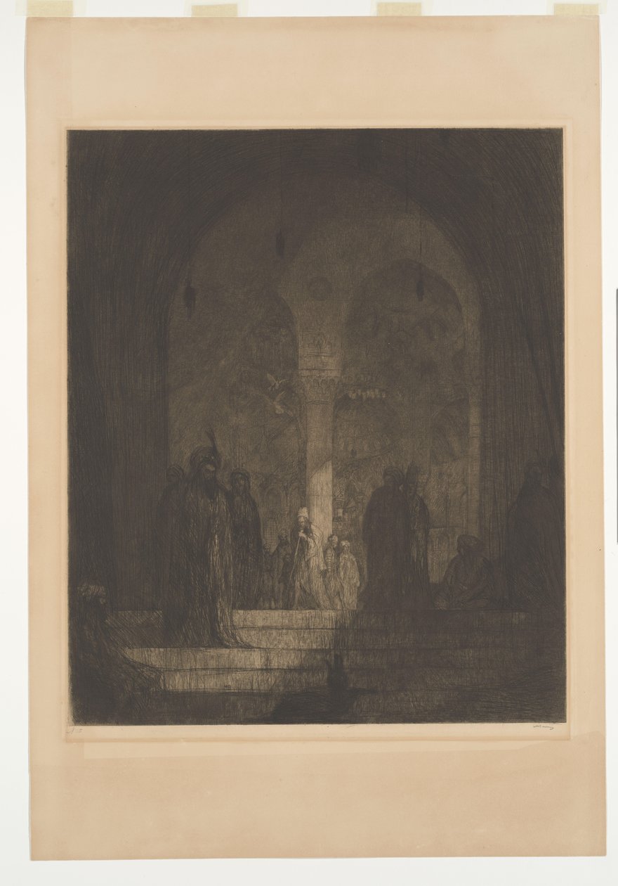 Veranda til en moské af Marius Bauer (signed by artist)