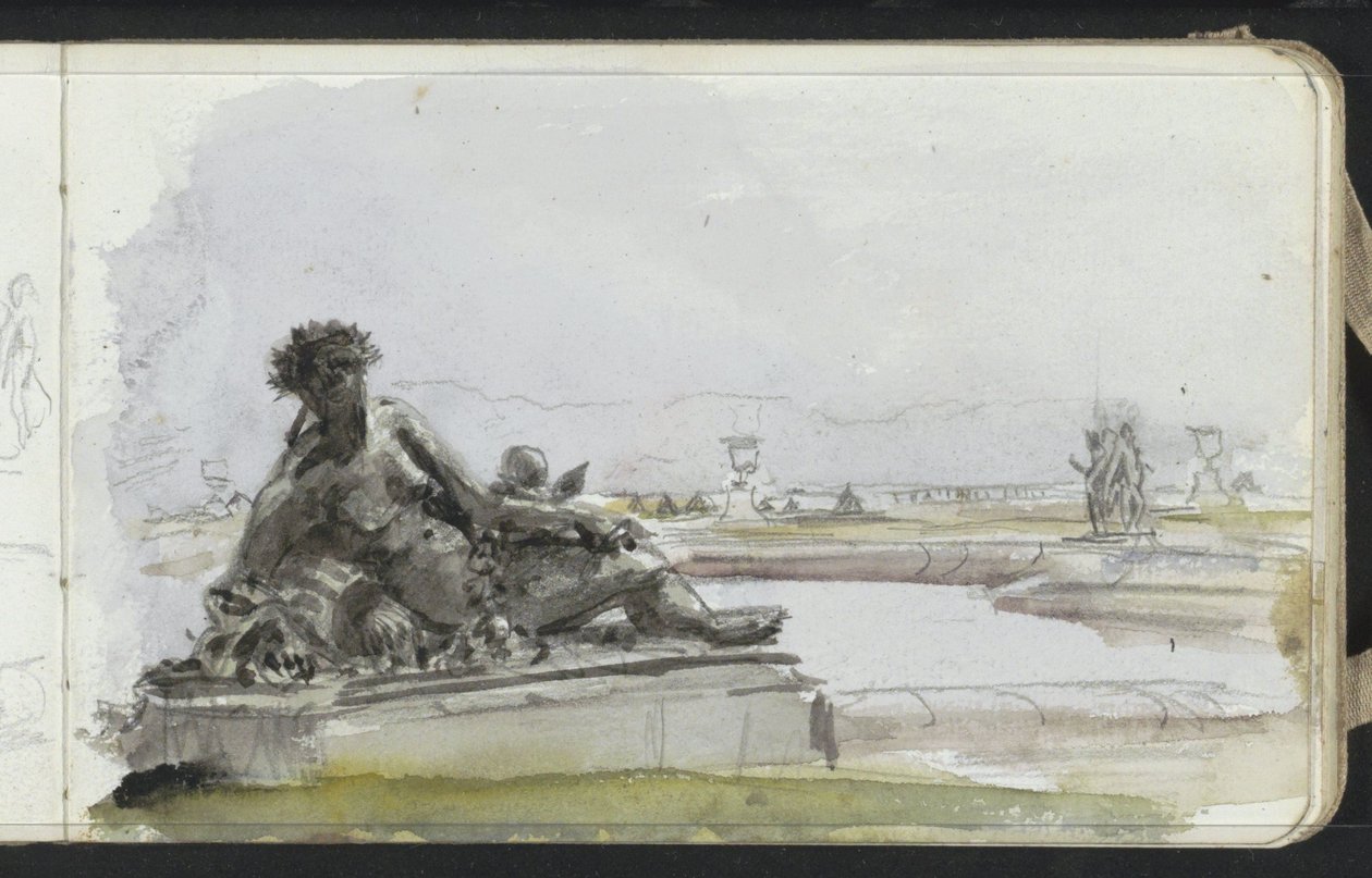 Statue af en vandnymfe i Versailles have af Marius Bauer