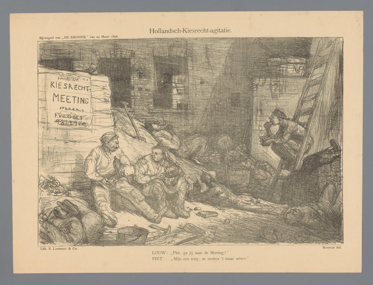 Hollandsch-Kiesrecht agitation (titel på objekt) af Marius Bauer