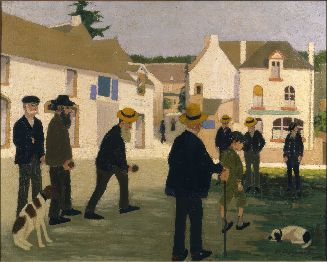 Spillet med petanque af Marius Borgeaud