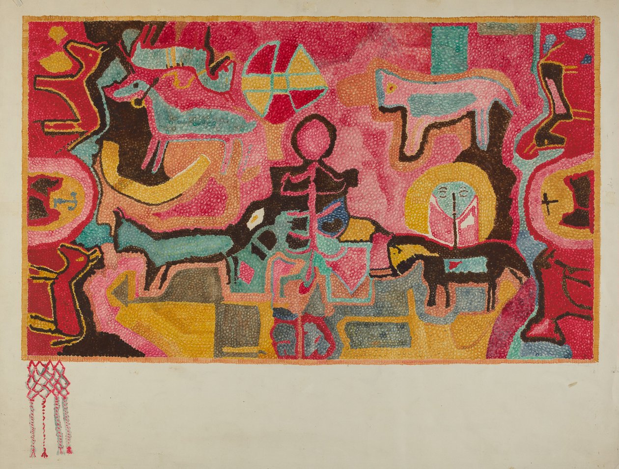 Hooked Rug, ca. 1937. af Marjery Parish