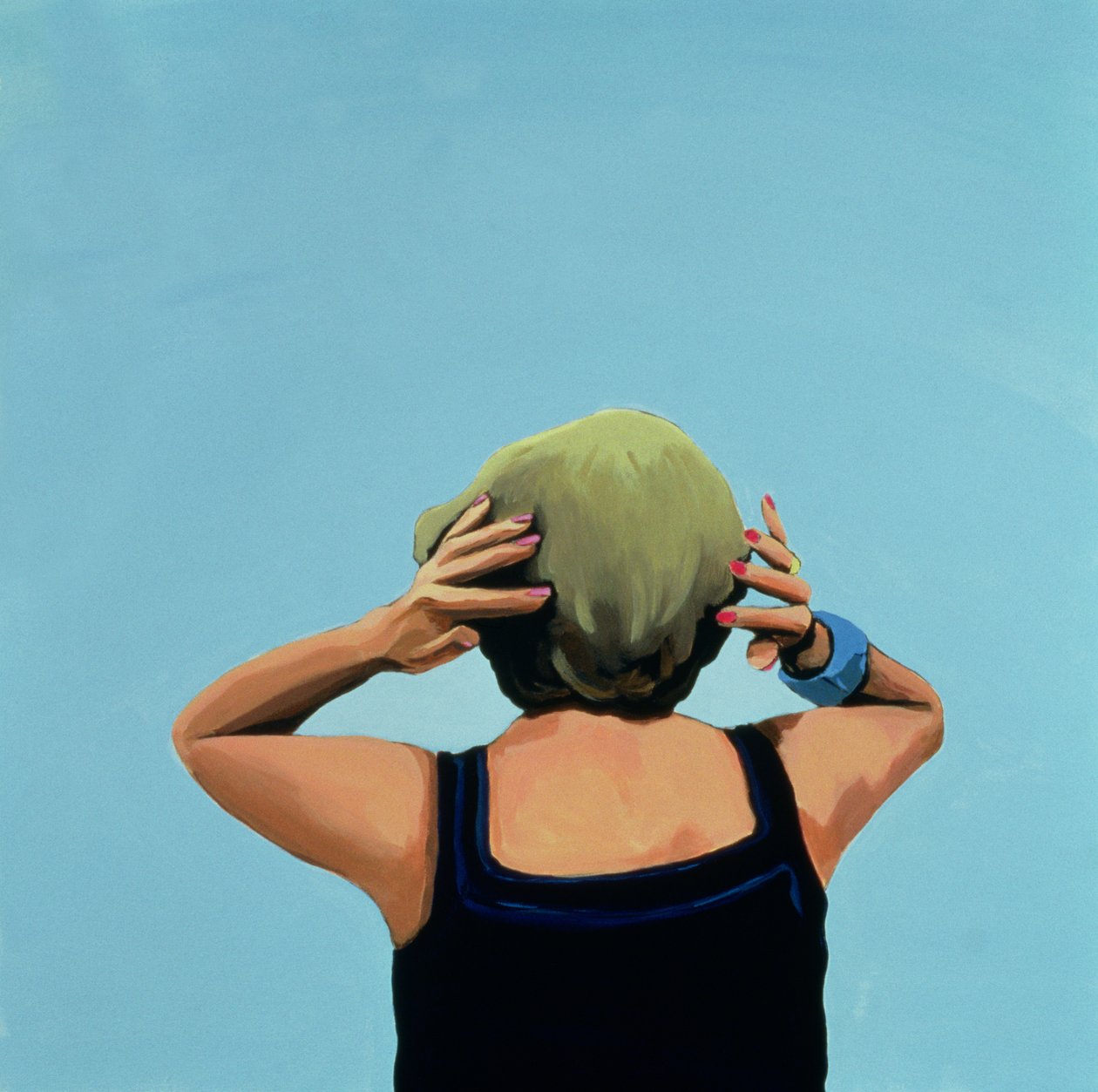 Cuban Portrait #11, 1996 (akryl på lærred) af Marjorie Weiss