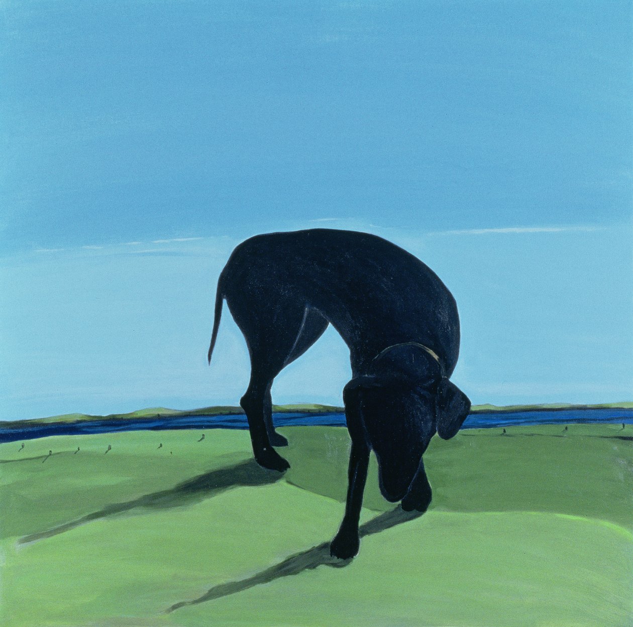 Joes Black Dog, 1996 (akryl på lærred) af Marjorie Weiss