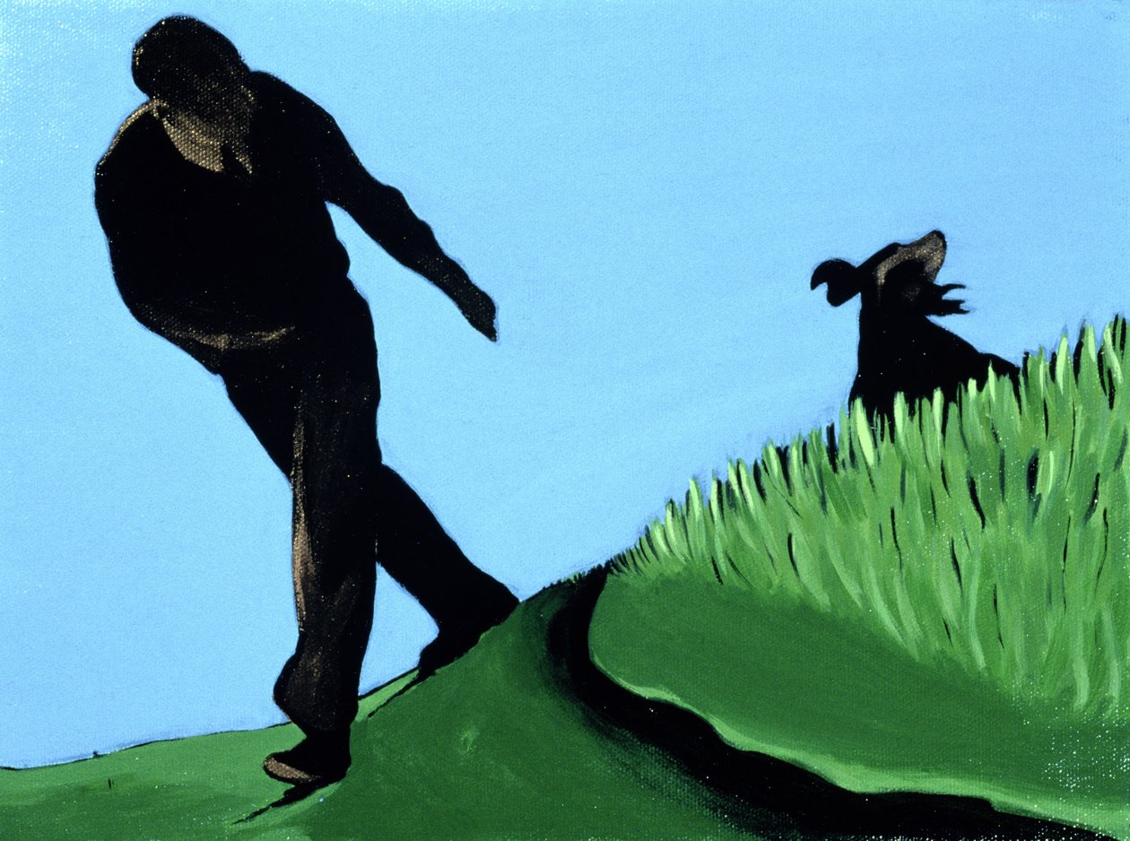 Whistling Him Back, 1997 (akryl på lærred) af Marjorie Weiss