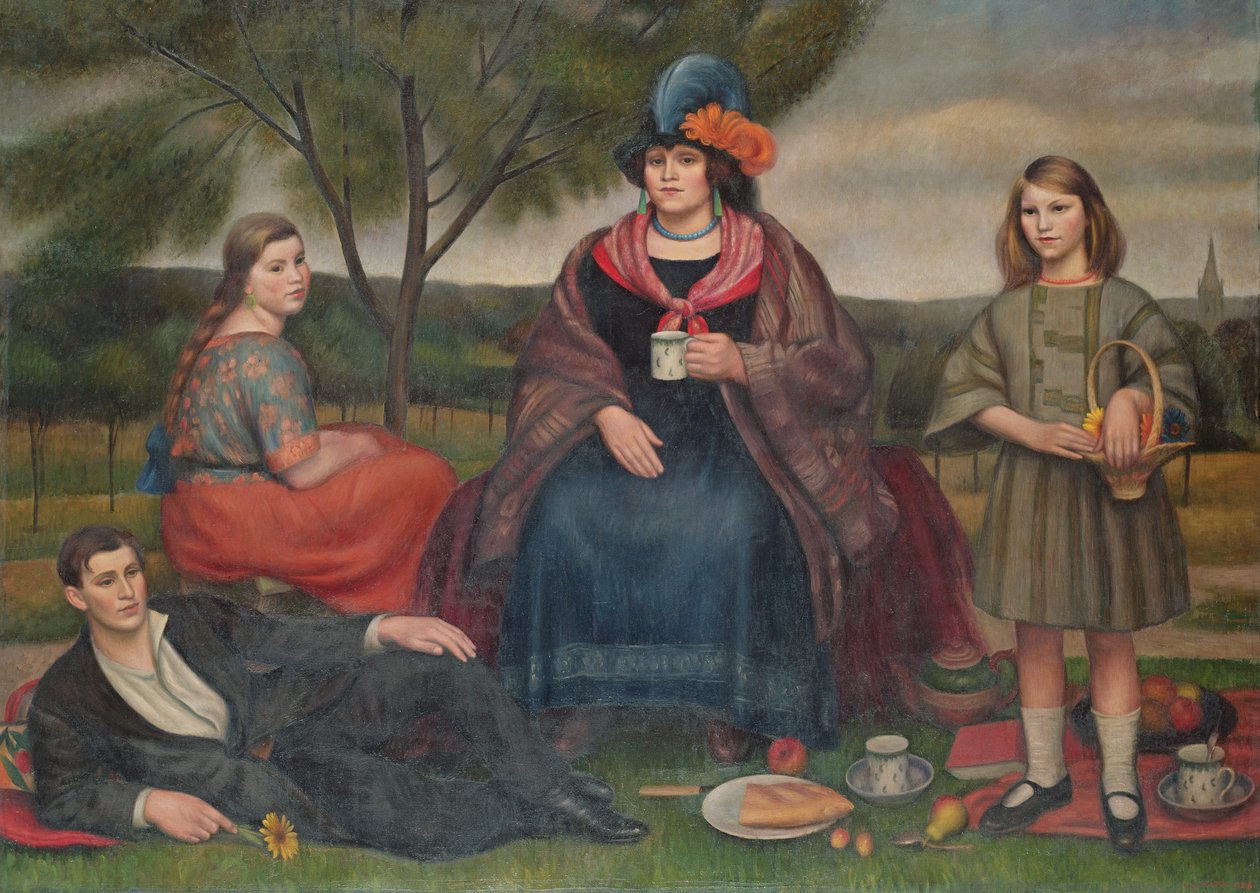 Coster Family på Hampstead Heath, 1924 af Mark Gertler