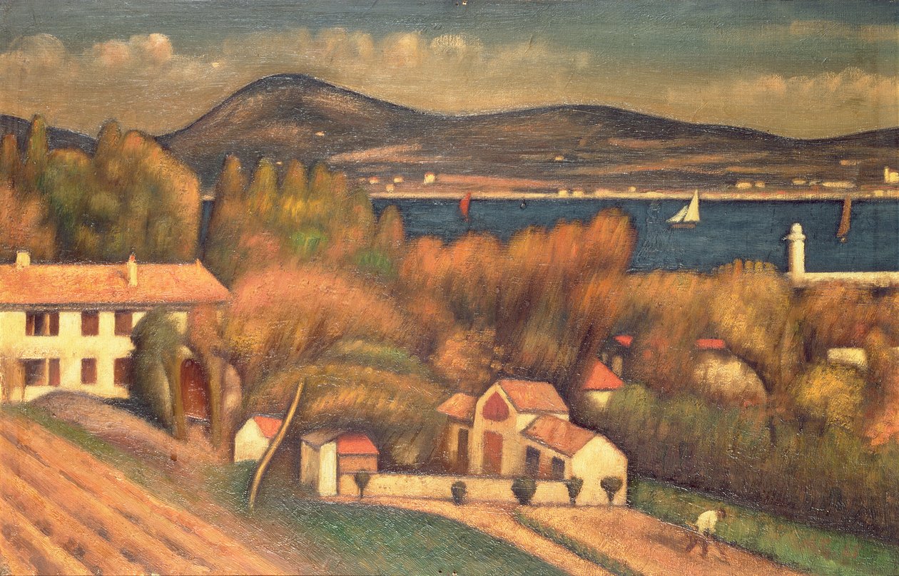 St Tropez, 1925 af Mark Gertler