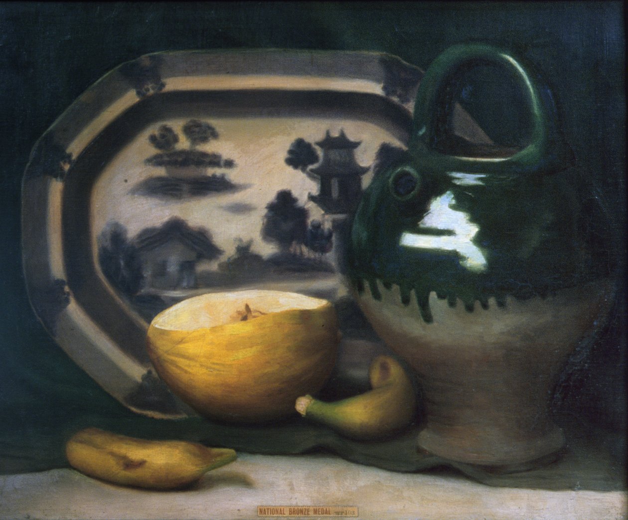 Stilleben med melon, 1908 af Mark Gertler