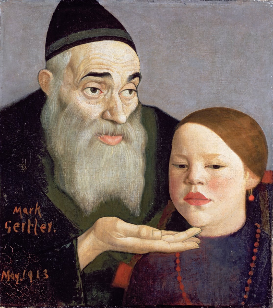 Rabbineren og hans barnebarn, 1913 af Mark Gertler