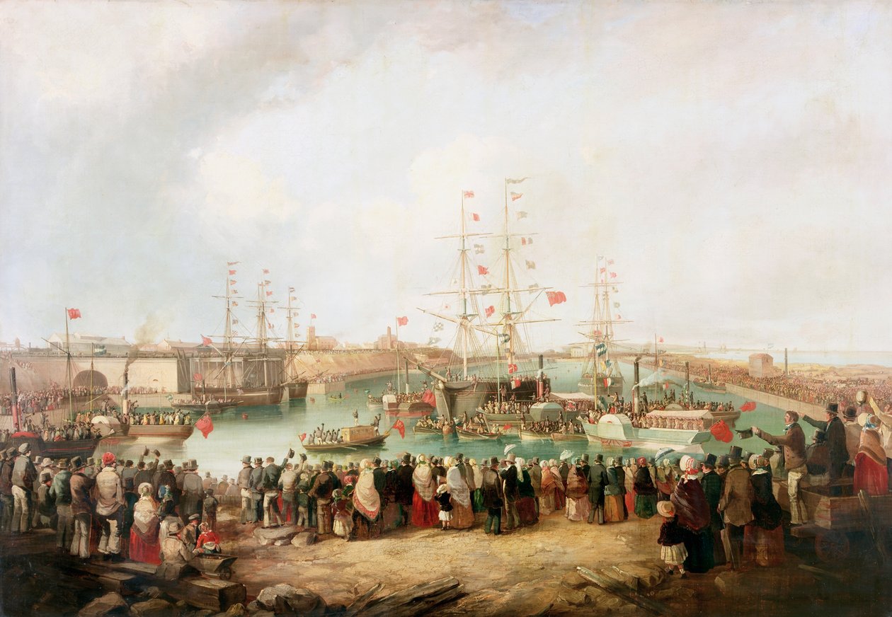 Åbning af South Dock, Sunderland, 1850, 1853 af Mark Thompson