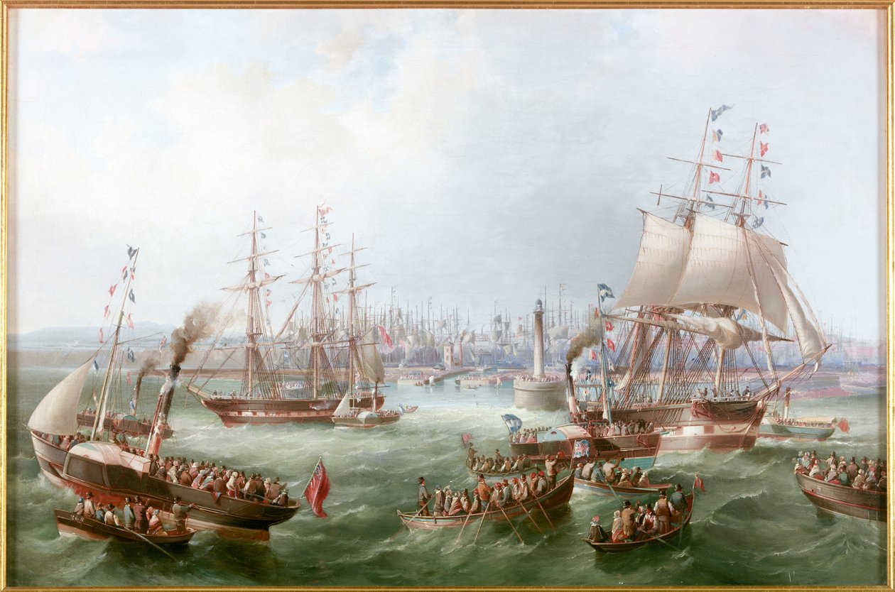 Åbning af South Outlet, Sunderland Docks, 1856 af Mark Thompson