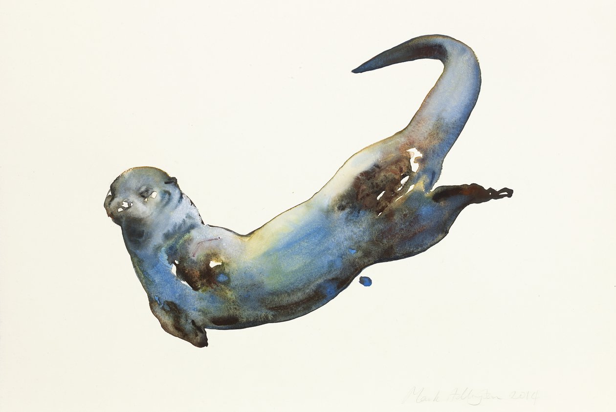 Aqua, 2014, (akvarel på papir) af Mark Adlington