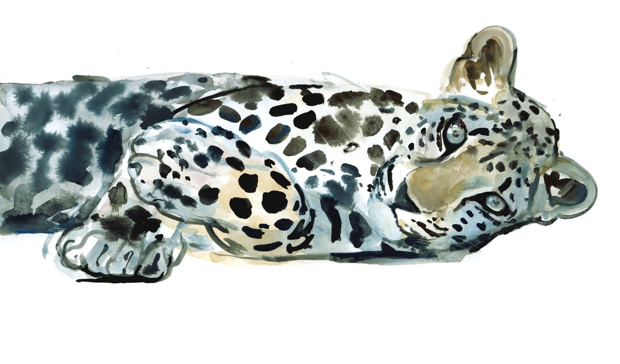 Broken Siesta, 2015, (akvarel på papir) af Mark Adlington