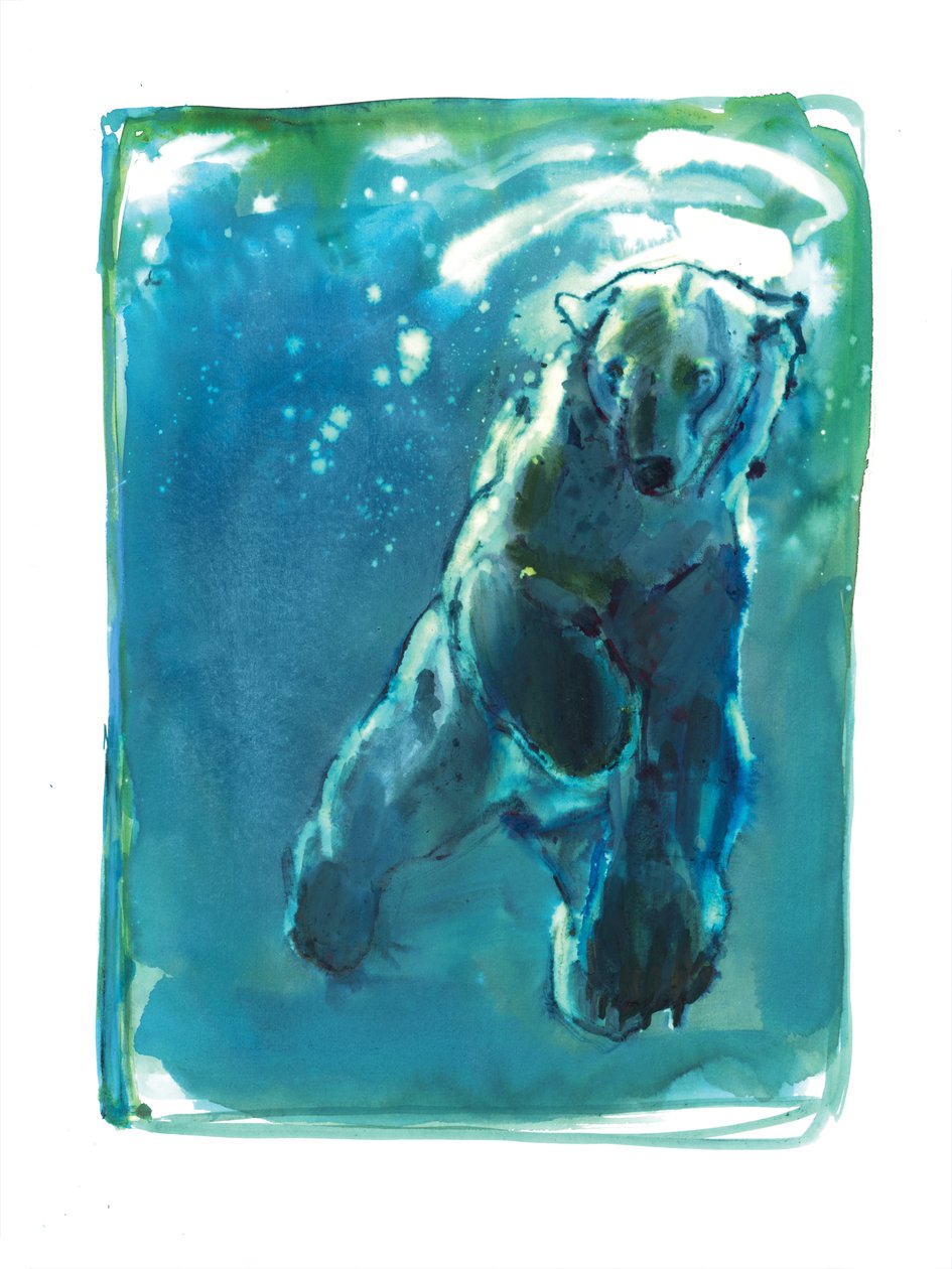 Constellation, 2015, (blandet medier på papir) af Mark Adlington