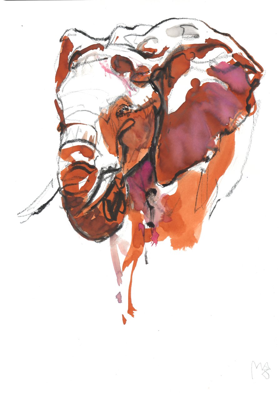 Elephant Head study II, 2018 af Mark Adlington