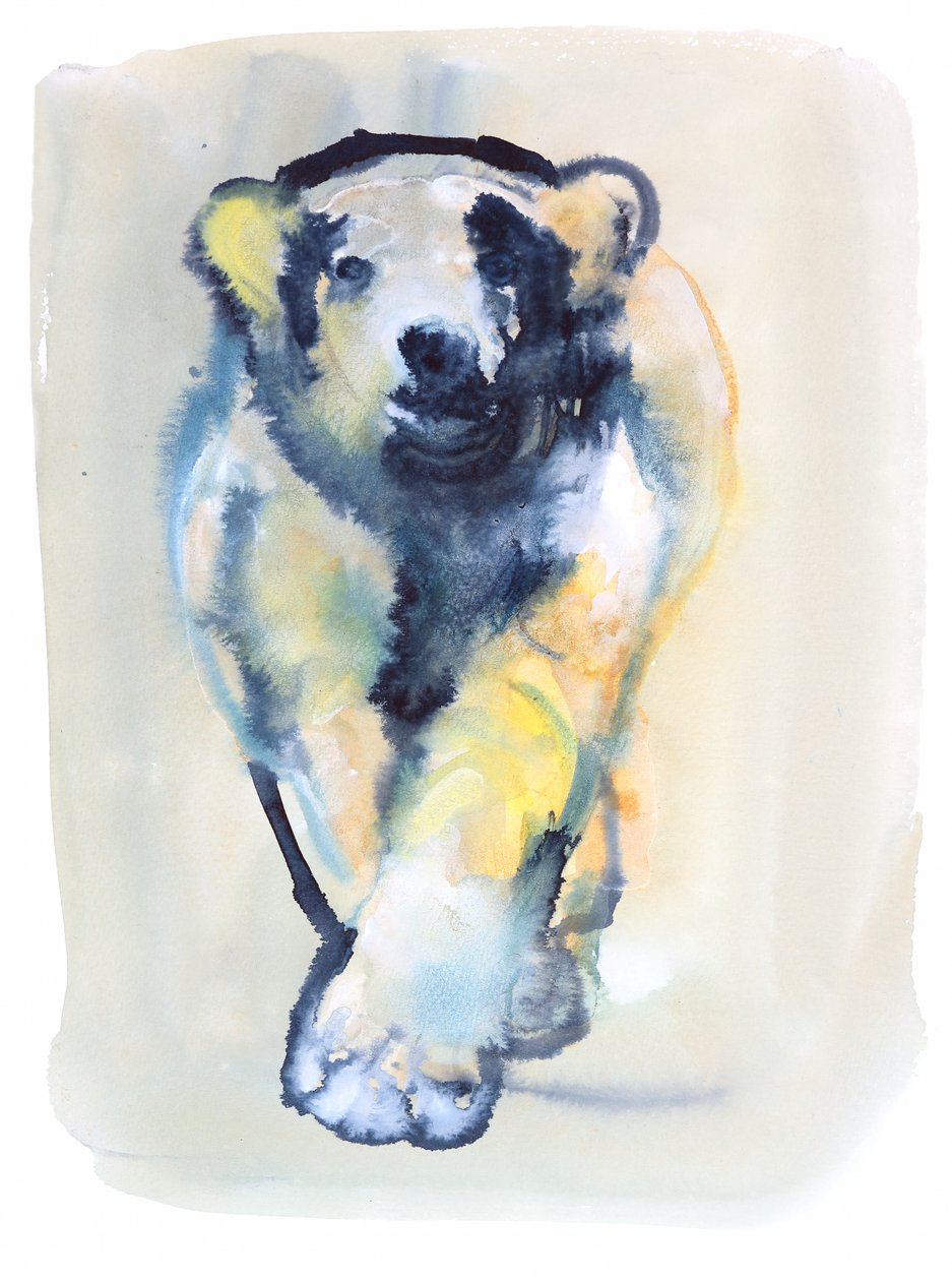 Fearless, 2015, (akvarel og gouache på papir) af Mark Adlington