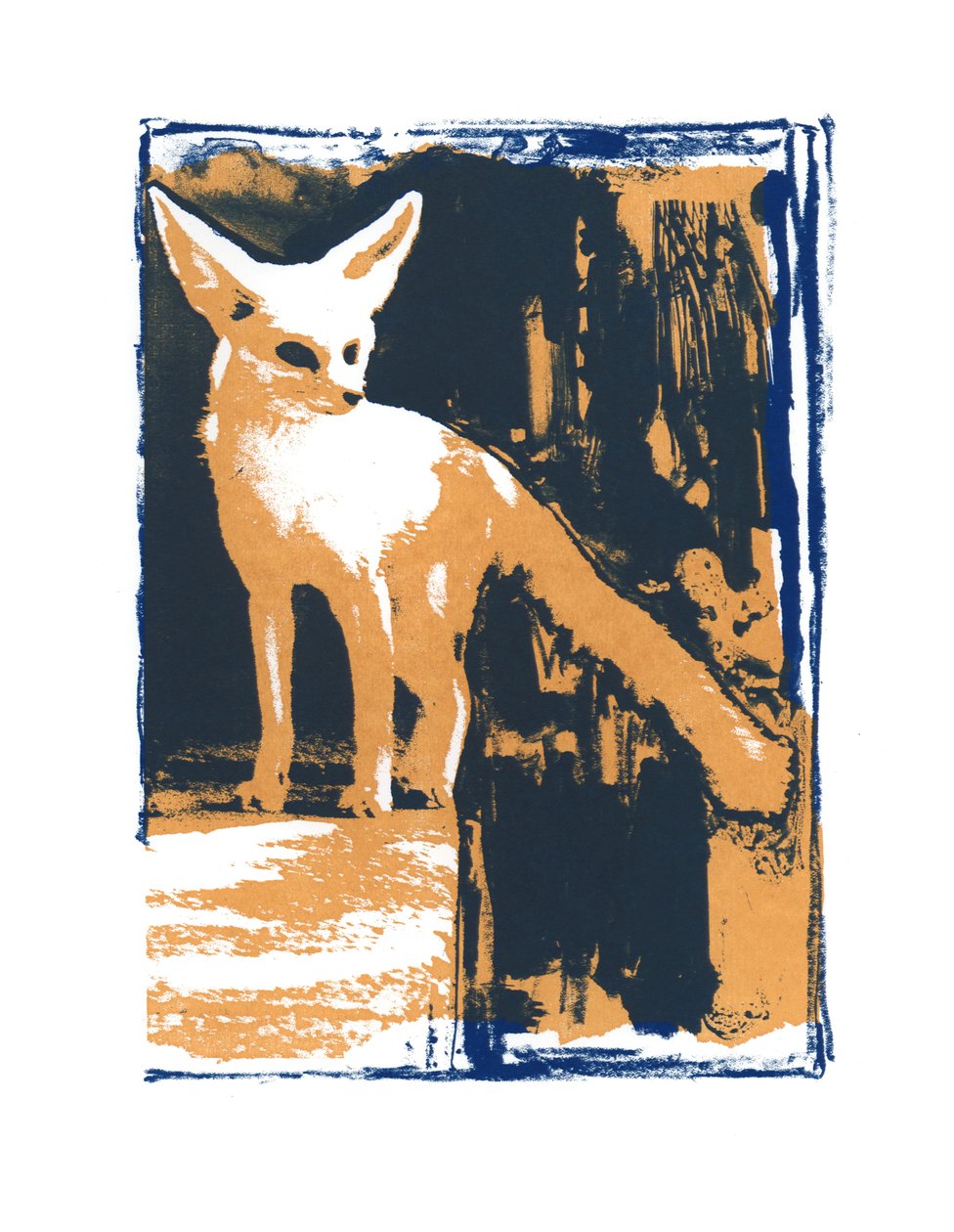 Little Desert Fox, 2015, (screen print) af Mark Adlington