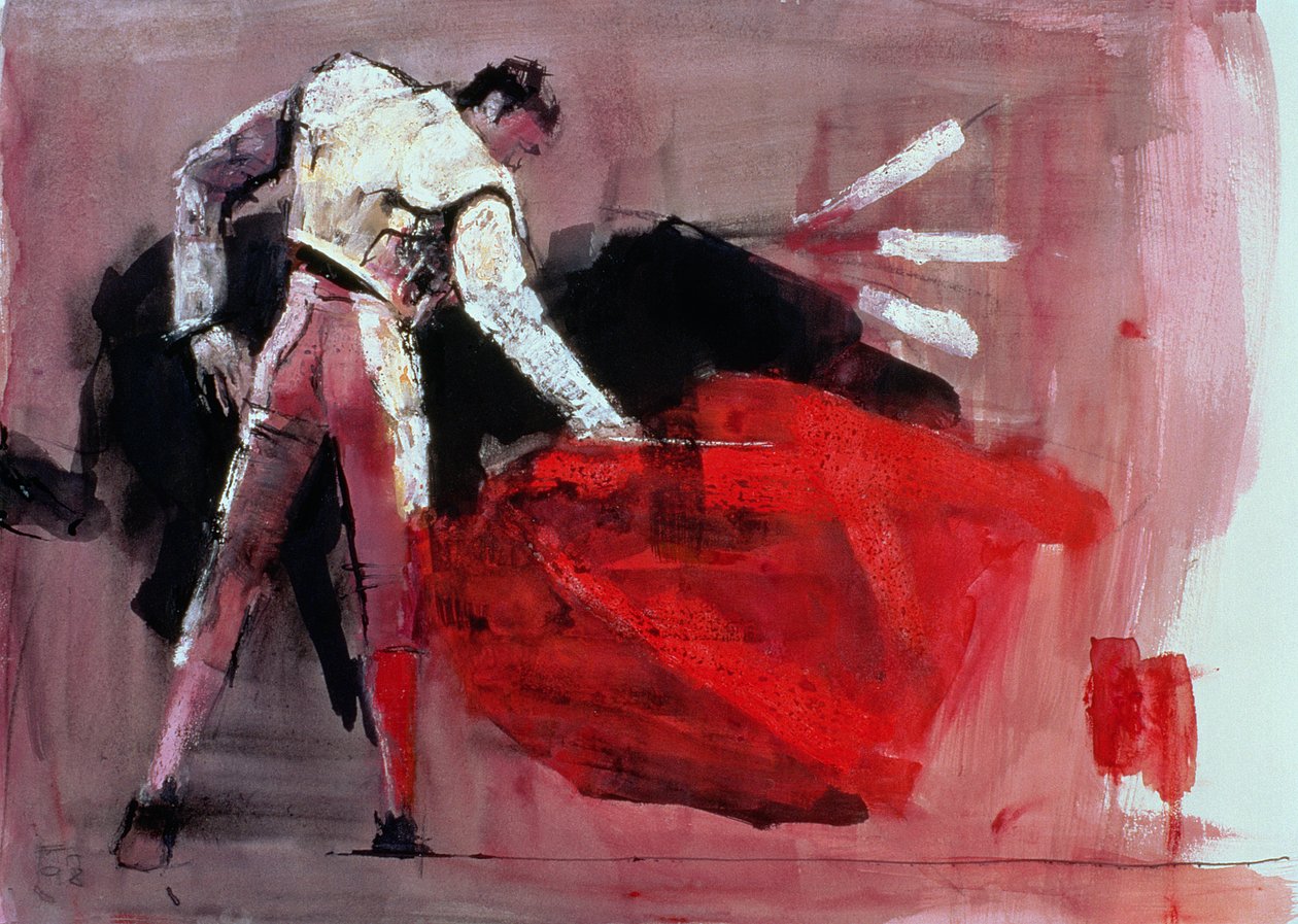 Matador, 1998 (blandet medier på papir) af Mark Adlington