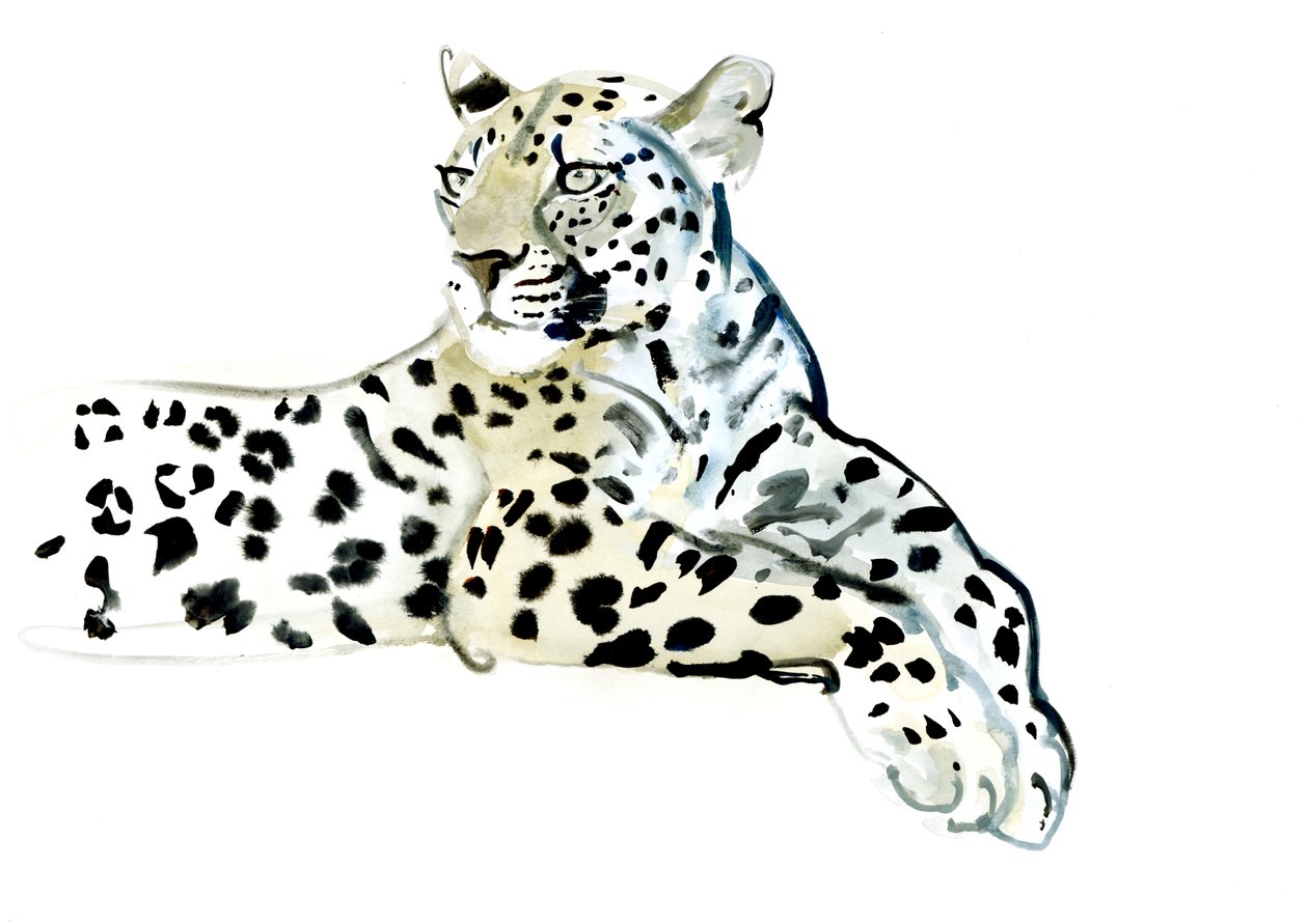 Poise, 2015, (akvarel på papir) af Mark Adlington
