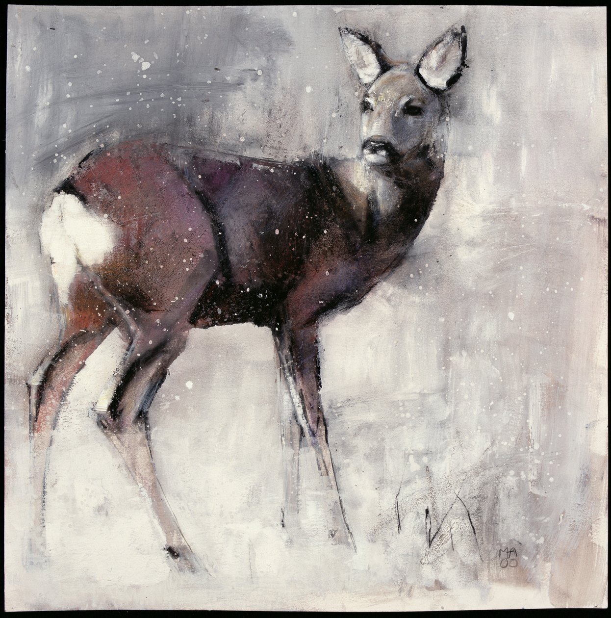 Roe Doe, 2000 (blandet medier på papir) af Mark Adlington