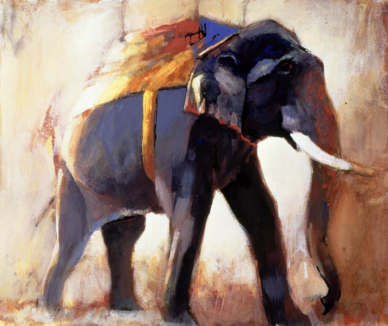 Shivaji, Khana, 1996 (blandet medier på papir) af Mark Adlington