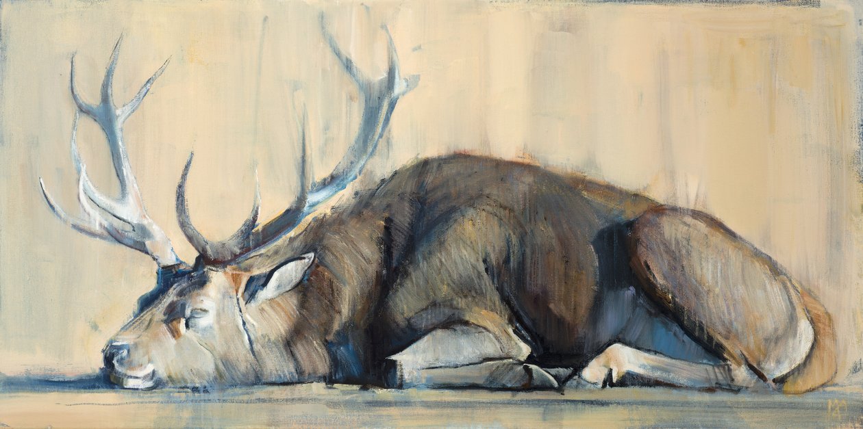 Stag, 2014, (0il på lærred) af Mark Adlington
