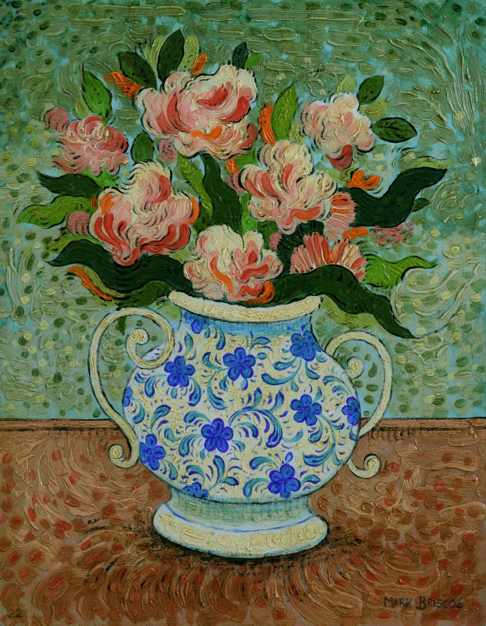 Happy Cluster, 2022 (olie på panel) af Mark Briscoe