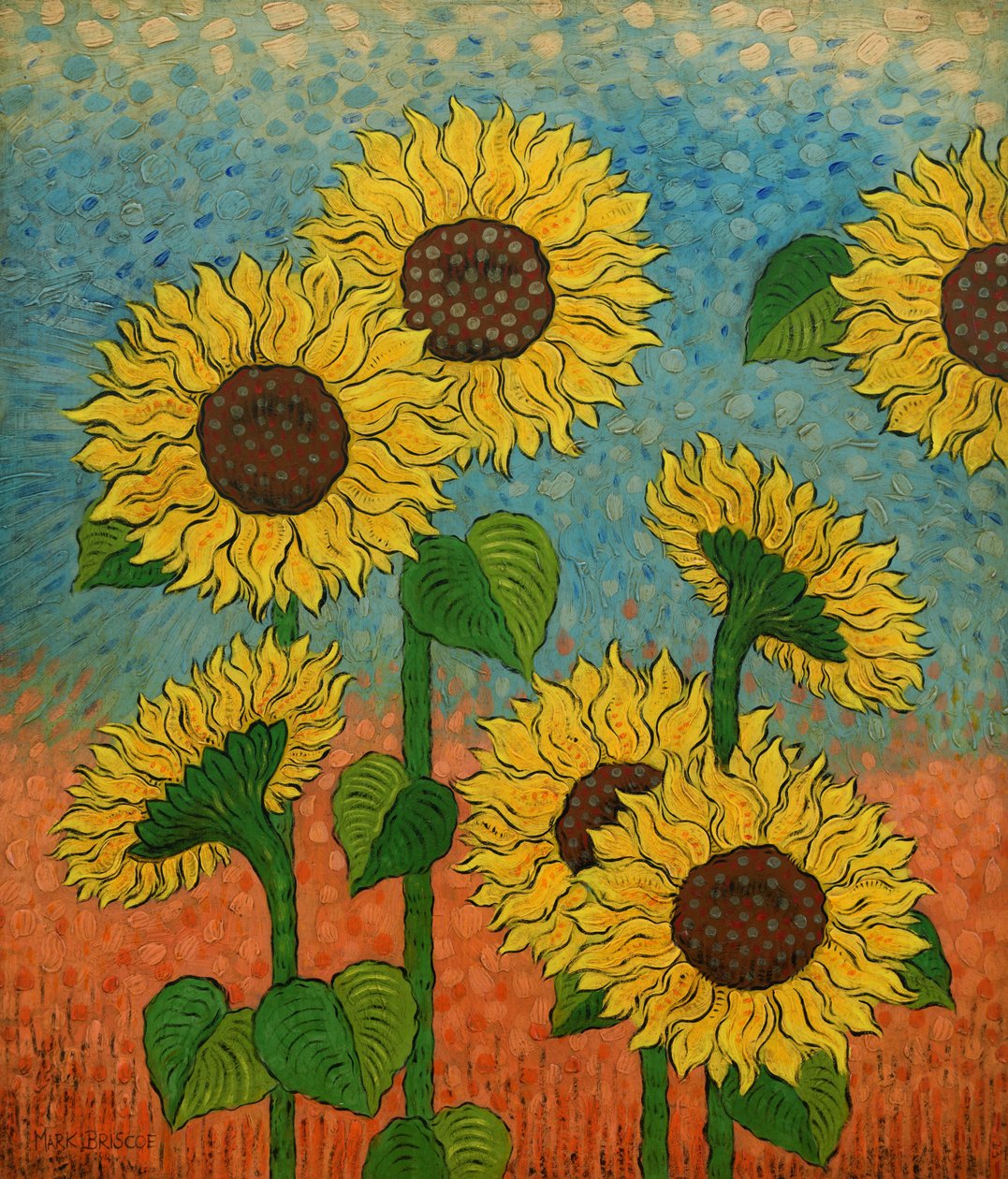 Summer Sun, 2023 (tempera grassa  olie på panel) af Mark Briscoe